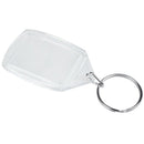 50x Clear Acrylic Plastic Blank Keyrings Insert Passport Photo Keychain Key Y4S4