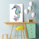 5D DIY Full Drill Square Diamond Painting Sea Horse Cross Stitch Mosaic