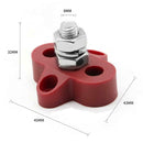 Bus Bar Power Terminal Block Heavy Duty M8 Power Distribution Stud (Red)