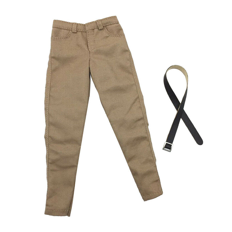 1/6 Scale Casual Pants Man's Khaki Trousers for 12inch Action Figures