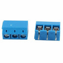 50 Pcs blue ABS KF301-2P 5.08mm 2 Pin Connect Terminal Screw Terminal Conne W8K8