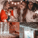 8 Modes LED String Lights Snowflake Night Light Home Xmas Fairy Lamps (A) A