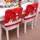 Christmas Cartoon Santa Claus Snowman Printed Non-woven Chair Covers (6pcs)