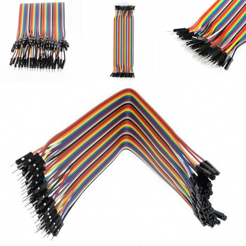 20cm Arduino Breadboard 40X In Row Jumper Wire Dupont Cable 2.54mm Male to Male