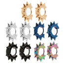 10Pcs Stainless Steel Womens Mens Punk Rock Loop Hoop Earrings Huggie Studs