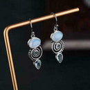 Moonstone Ear Stud Hook Dangle Wedding Jewelry Earrings Sale. T9F5