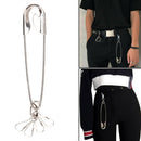 19cm Unisex Punk Metal Belt Chain Rock TroUKers Jeans Keychain Men's Hip Hop JR