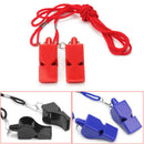 2X Football Soccer Sports Referee Whistle Emergency Survival Kit + Lanyard