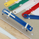 50Pcs Colourful Plastic Paper Filing Prong Fasteners Binding Clips Z8L5