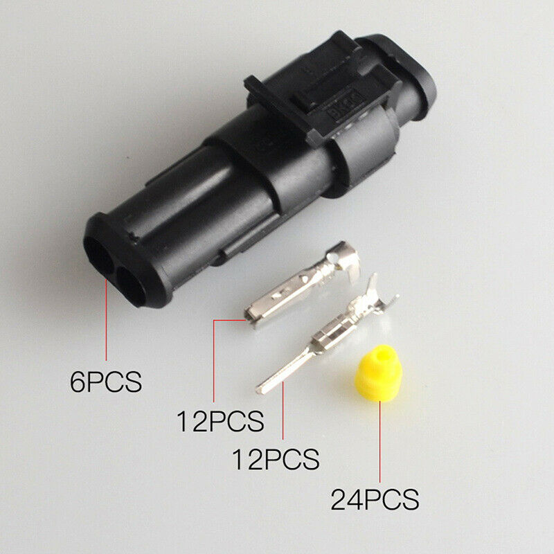26 Sets Waterproof Car Auto Electrical Wire Connector Plug 1-4 Pin Way Plu C Gw
