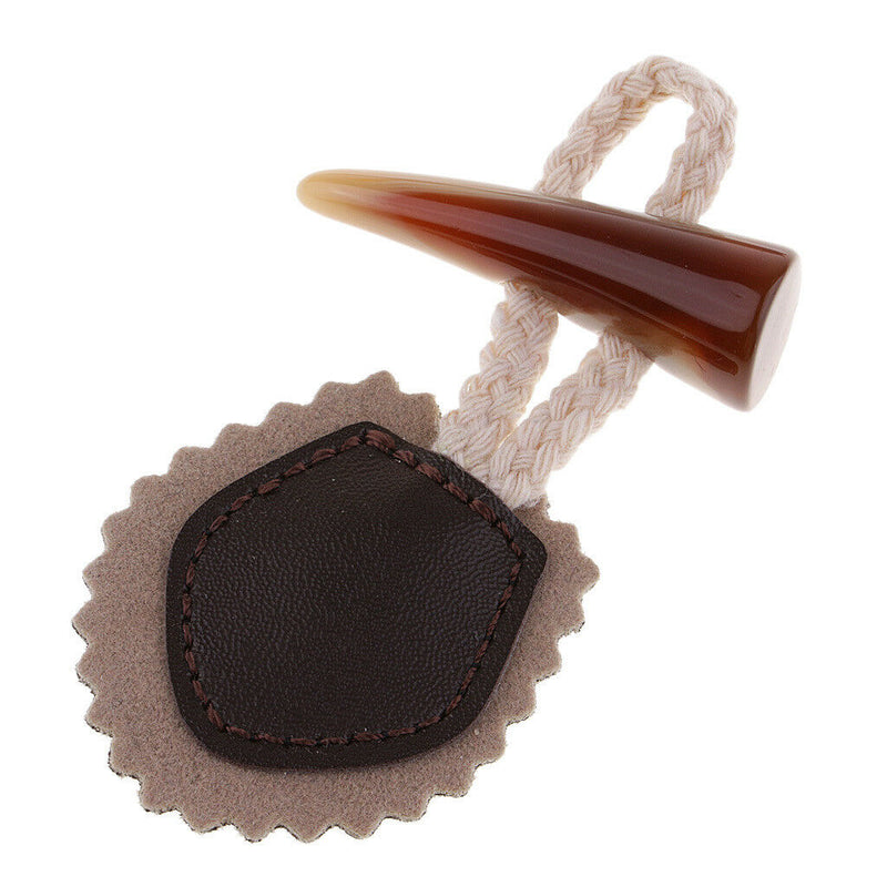 1 Set Leather Horn Toggle Closures for Clothes Coat Duffle Decoration Khaki