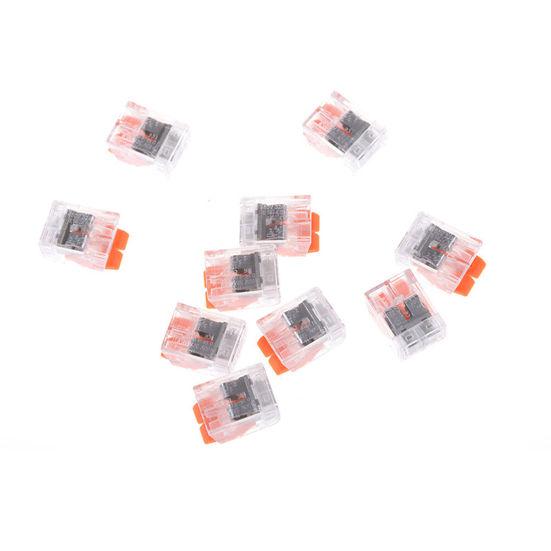 10Pcs Universal Compact Wire 2-Pin Connector Wiring Conductor Terminal Block Ew