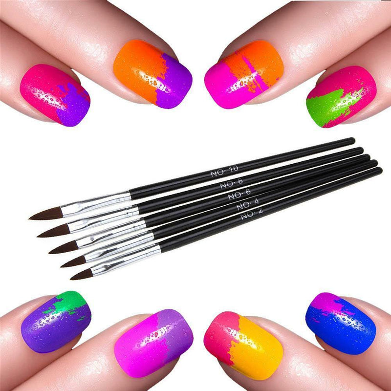 5 Ppcs Kolinsky Sable Brushescrylic Nail Brushfessional Nailrt To New