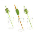 10X Cactus paper DIY straw Summer Party Decor Hawaiian Party green