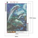 5D DIY Full Round Diamond Painting Dolphin Modern Cross Stitch (LG308)