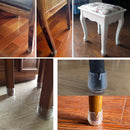 10x Chair Leg Caps Coffee Table Glides Flexible Ends Clear Round Leg 17-21mm