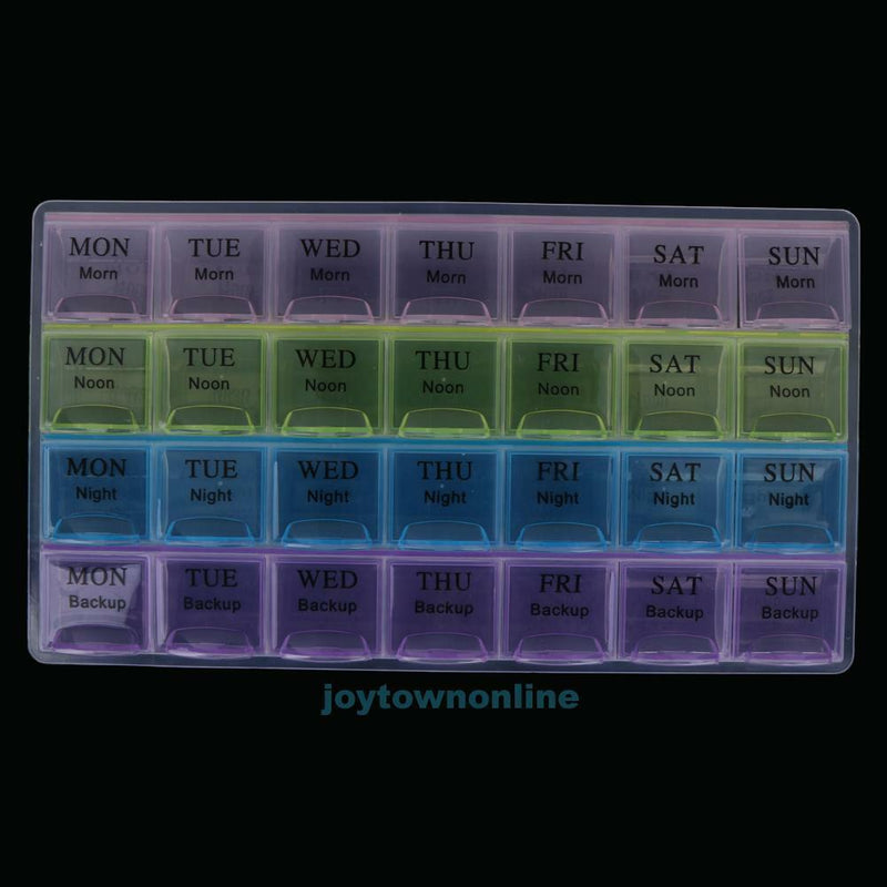 Travel 7 Day Weekly Pill Box Tablet Holder Medicine Dispenser Storage Organizer