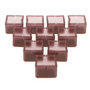 10x Floor Protector Chair Leg Caps Square Furniture Leg Feet Cover PVC Pads