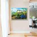 5D DIY Full Drill Diamond Painting Rural Landscape Cross Stitch Work (07)