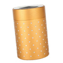 Tea Caddies Round Metal Tea Box with Lid Tea Jar Coffee Powder Cans Golden