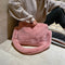 Women Plush Messenger Bag Big Capacity Fluffy Shoulder Handbags (Pink)
