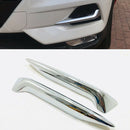 Auto Accessory Front Fog Lights Lamp Eyelid Eyebrow Cover Trim Chrome Fit f I8C6