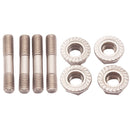 4 Sets New Stainless Steel Stud Nuts M8X1.25 With Flange For T25 T28 Turbo