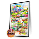 5D DIY Full Round Drill Diamond Painting Village Garden Cross Stitch Craft A