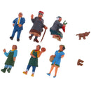 6pcs HO Scale People Miniatures for Sand Table Market Scenery Diorama Layout