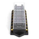 Blade Fuse Block Standard Fuse Box Holder with Clear Cover for Car (8 Way)