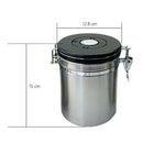 Airtight Coffee Canister Vacuum Sealed Stainless Steel Kitchen Container Jar