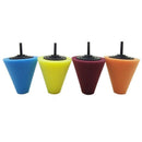Car Wheel Hub Polish Buffing Shank Polishing Sponge Cone Metal Foam Pad for