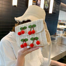 Summer Cherry Straw Messenger Bags Women Handbags Crossbody Shoulder Bag