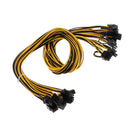8Pcs 6 Pin PCI-e To 8 Pin (6+2) PCI-e Power Cable 70cm For Graphic Cards GPU