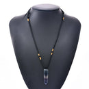 Healing stone Reiki Quartz Pendant Necklace Natural Fluorite Wand Crystal