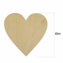 Lot of 10pcs 80mm Embellishment Blank Heart Shape Wood for Craft Wedding De