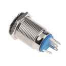16mm Metal Latching Pushbutton Switch 1NO1NC SPDT ON/OFF with 12V Red LED