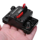 12V/24V Car Marine Audio Fuse Holder 50A Manual Reset Circuit Breaker E3A3