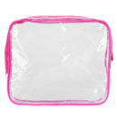 Hot 3pcs Clear Cosmetic Toiletry PVC Travel Wash Makeup Bag  Rose A