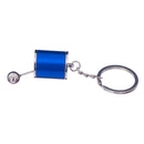 2x Chrome Painting Gear Box Shifter Shape Key Chain Fob Ring Keychain Blue