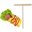 1x Wooden Rake Round Batter Pancake Crepe Spreader 17cm Kitchen DIY Tools A2B9