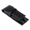 Waterproof Pencil Case Outdoor Portable Pens PU Leather Black