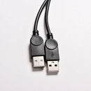 USB 2.0 A Male To 2 Dual USB Female Jack Y Splitter Hub Power Cord Adapter RYY5