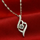 Damen Twisted Silber Kristall Rhinestone 8-FormAnhÃ¤nger Schmuck Kette Halsk New