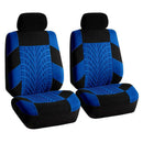 4pcs Car Seat Covers Tire Track Style Auto Styling Seat Protector (Blue)