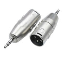 2 Pieces 3.5mm (1/8 Inch) TRS to XLR Cable Adapter (Male to Male)