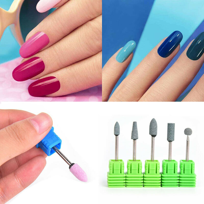 1 set 5pcs Quartz Nail Drill Kits Nail Drill Head Electric Nail Art Manicur X6C7