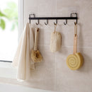 No Drilling Heavy Duty Kitchen  Organizer 6 Hooks Coat Spoon Wall Hanger