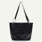 Women Leather Shoulder Crossbody Bag Large Capacity Travel Handbag (Black)