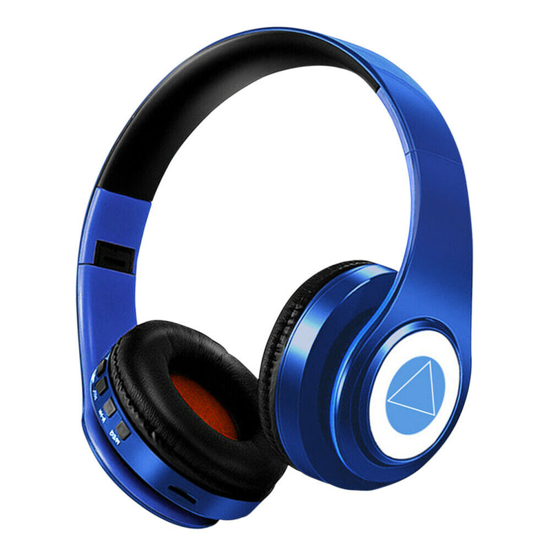 Wireless Bluetooth Headset Earphone Rechargeable Folding Music Headphone w/ MIC